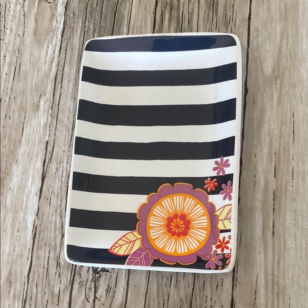 Striped Floral THIRTY-ONE Rectangular trinket Tray